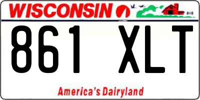 WI license plate 861XLT