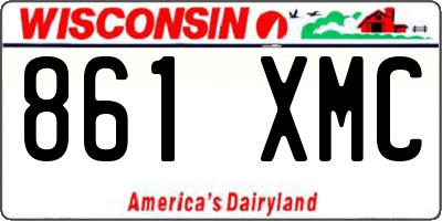 WI license plate 861XMC
