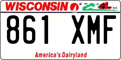 WI license plate 861XMF
