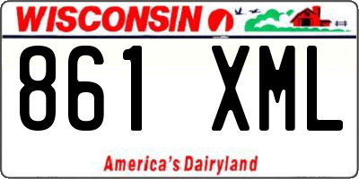 WI license plate 861XML
