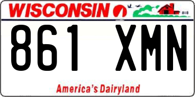 WI license plate 861XMN