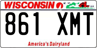 WI license plate 861XMT