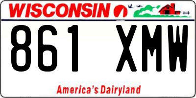 WI license plate 861XMW
