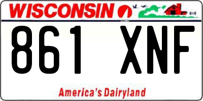 WI license plate 861XNF