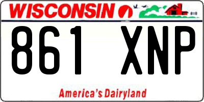 WI license plate 861XNP
