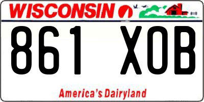 WI license plate 861XOB