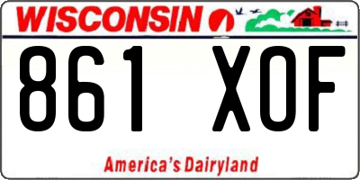 WI license plate 861XOF