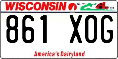 WI license plate 861XOG