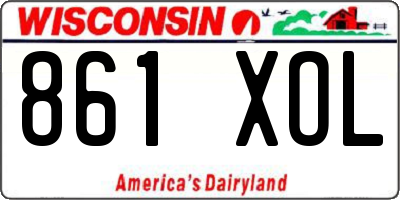 WI license plate 861XOL