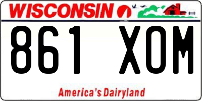 WI license plate 861XOM