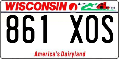 WI license plate 861XOS