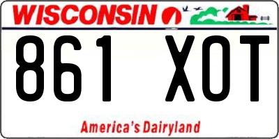 WI license plate 861XOT