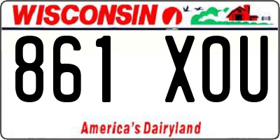WI license plate 861XOU