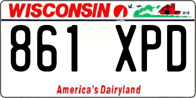 WI license plate 861XPD