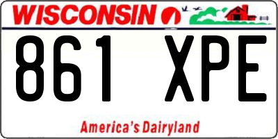 WI license plate 861XPE