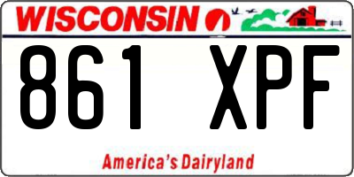 WI license plate 861XPF