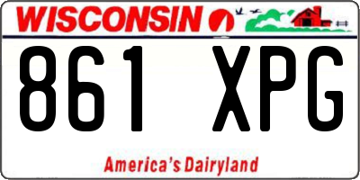 WI license plate 861XPG