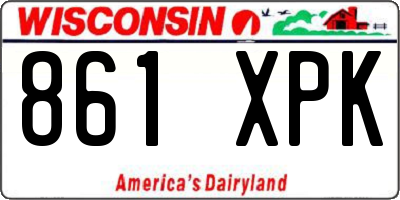 WI license plate 861XPK