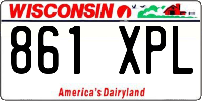 WI license plate 861XPL