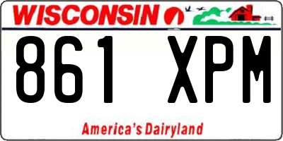 WI license plate 861XPM