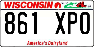 WI license plate 861XPO