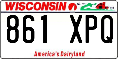 WI license plate 861XPQ