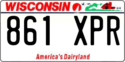 WI license plate 861XPR