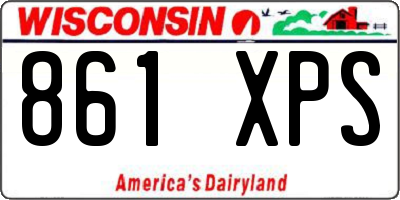 WI license plate 861XPS