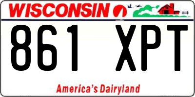 WI license plate 861XPT