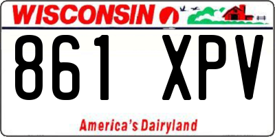 WI license plate 861XPV