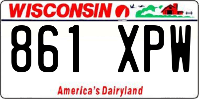 WI license plate 861XPW