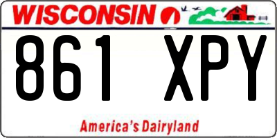 WI license plate 861XPY
