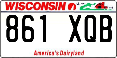 WI license plate 861XQB