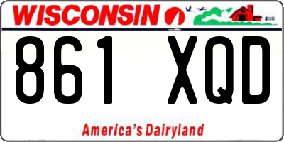 WI license plate 861XQD
