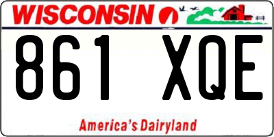 WI license plate 861XQE