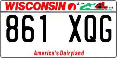 WI license plate 861XQG