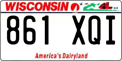 WI license plate 861XQI