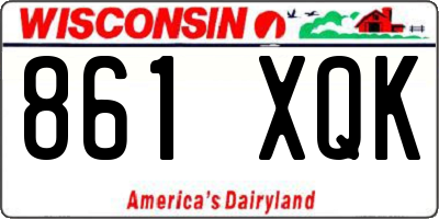WI license plate 861XQK