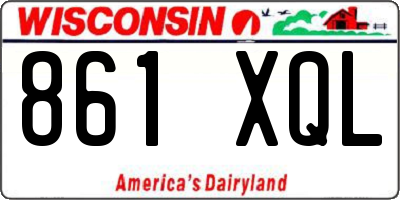 WI license plate 861XQL