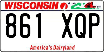 WI license plate 861XQP