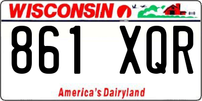WI license plate 861XQR