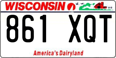 WI license plate 861XQT