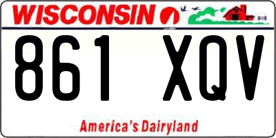 WI license plate 861XQV
