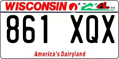 WI license plate 861XQX