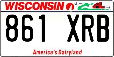 WI license plate 861XRB
