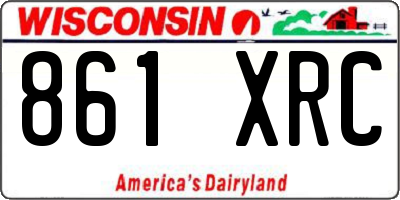 WI license plate 861XRC