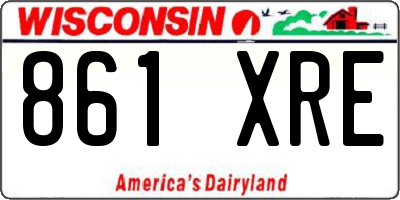 WI license plate 861XRE