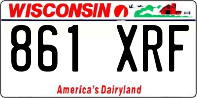 WI license plate 861XRF