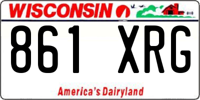 WI license plate 861XRG