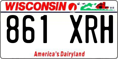 WI license plate 861XRH